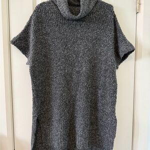 Cozy Warm Oversized Charcoal Gray Turtleneck Sweater Dress George size large